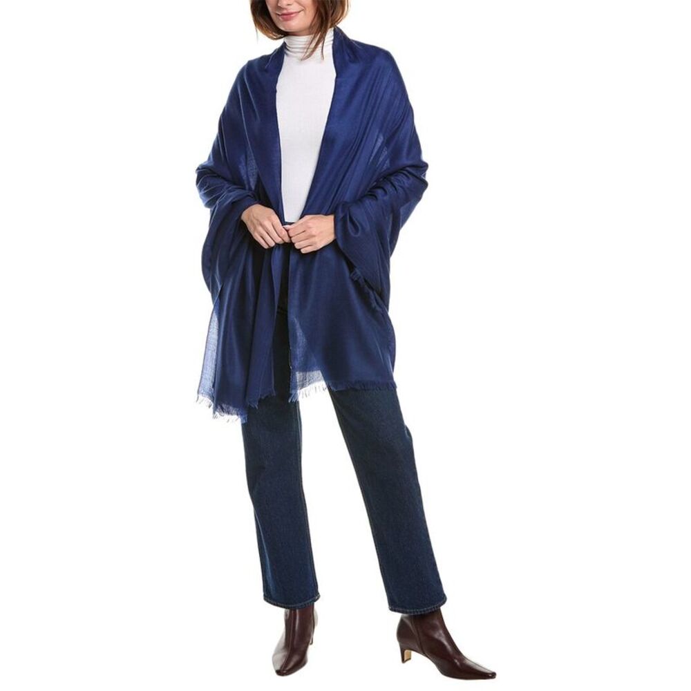 Sofiacashmere Lightweight Cashmere Wrap, Blue